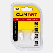Лампа автомобильная светодиодная Clim Art T10 2LED 12V W2.1x9.5d (W5W)/к-т 2 шт