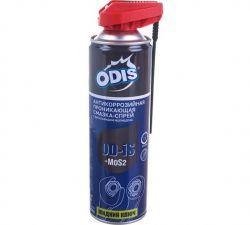 Проникающая антикоррозийная смазка-спрей с молибденом ODIS/De-Rust and Lubricating + MoS2 500 мл